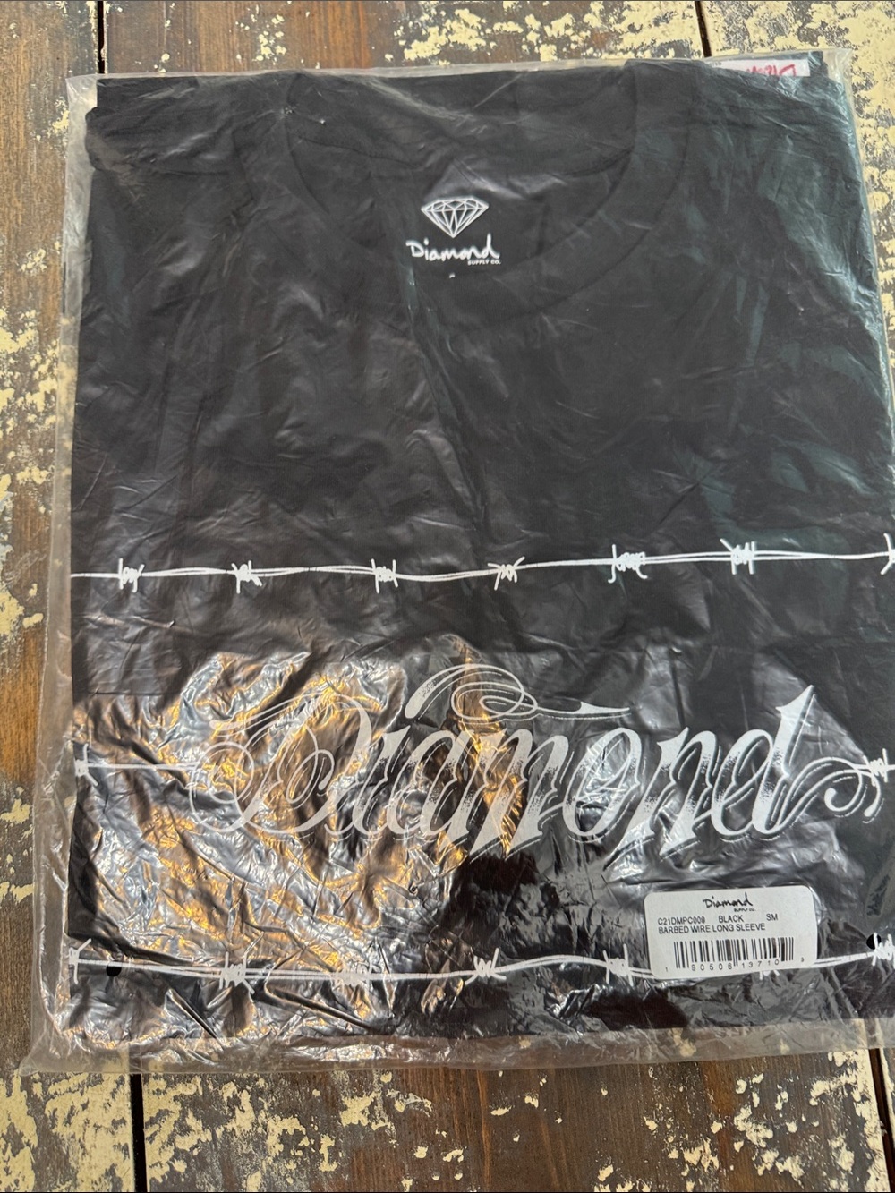 Diamond Supply Co. Black Barbed Wire Long Sleeve Shirt